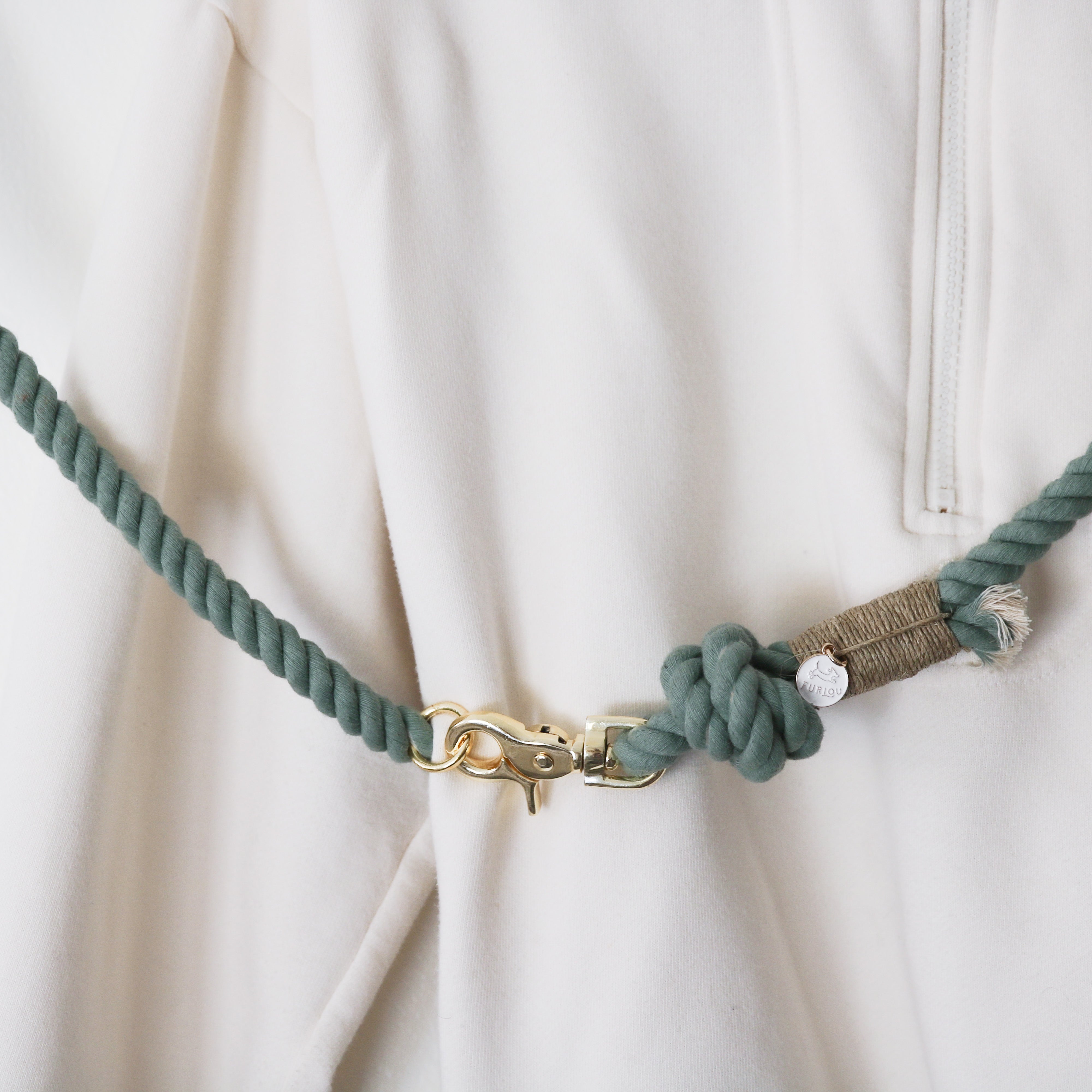 Sage Green Hands Free Rope Lead