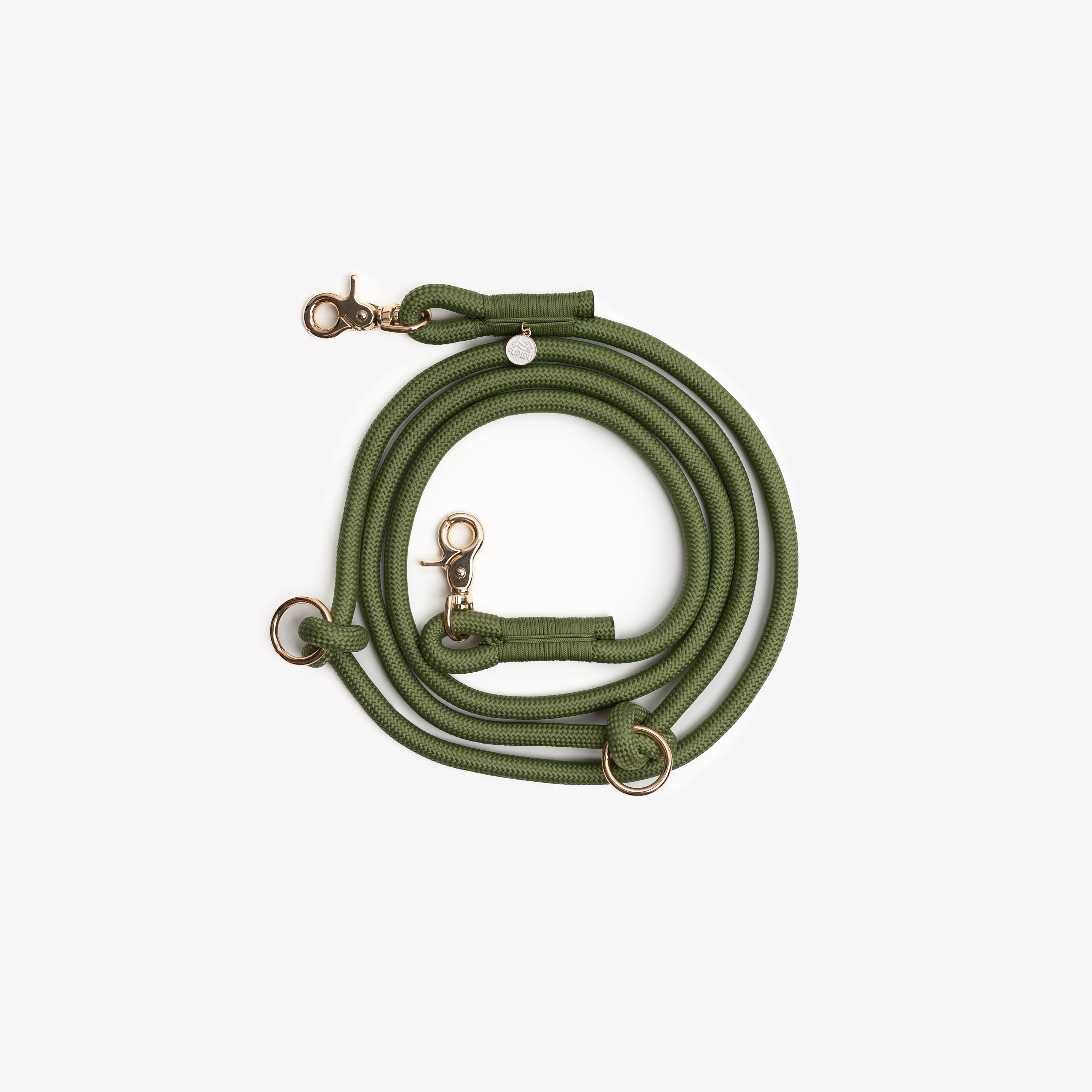 Green Hands Free Braided Rope Lead