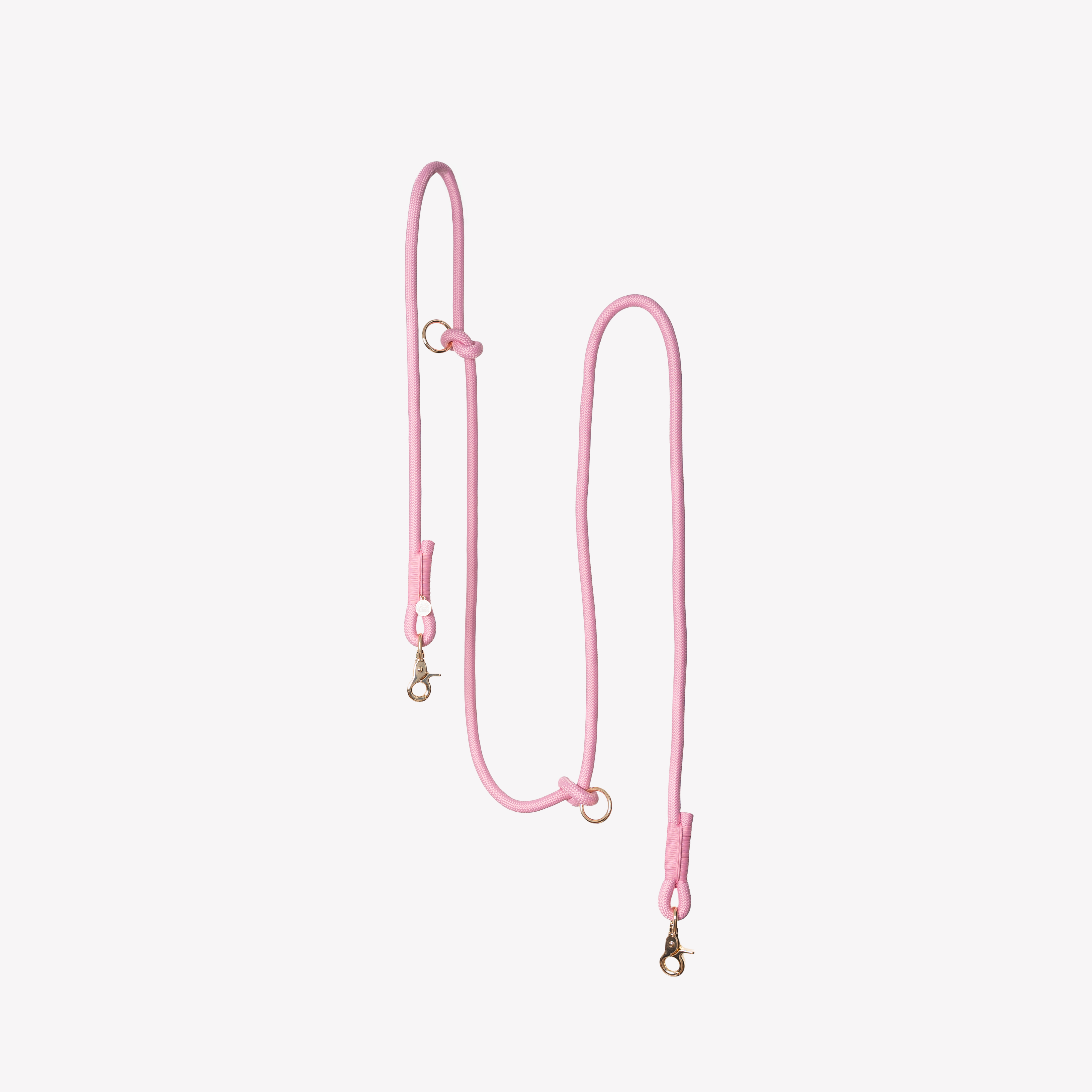 Pink Hands Free Braided Rope Lead