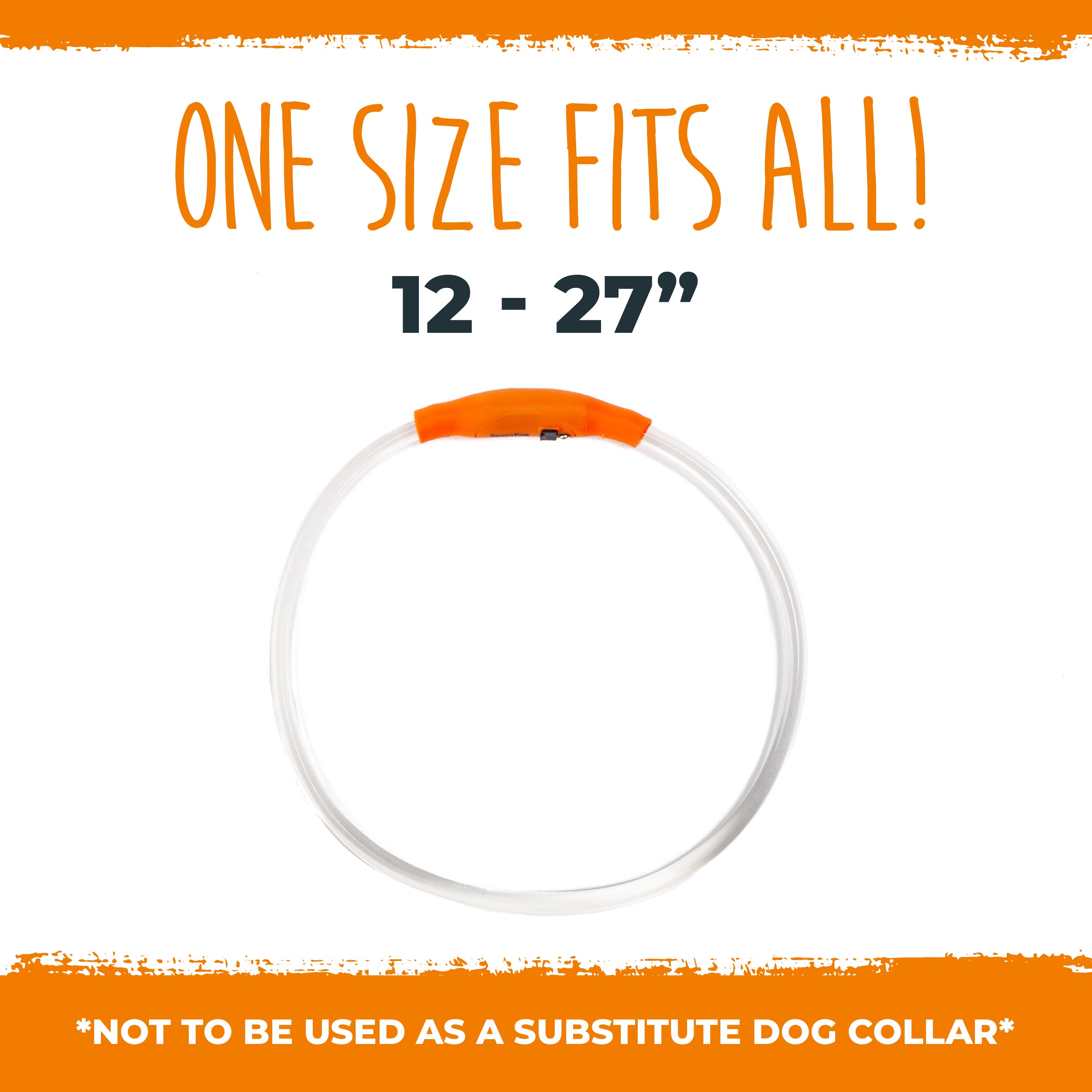 Orange LED Dog Necklace