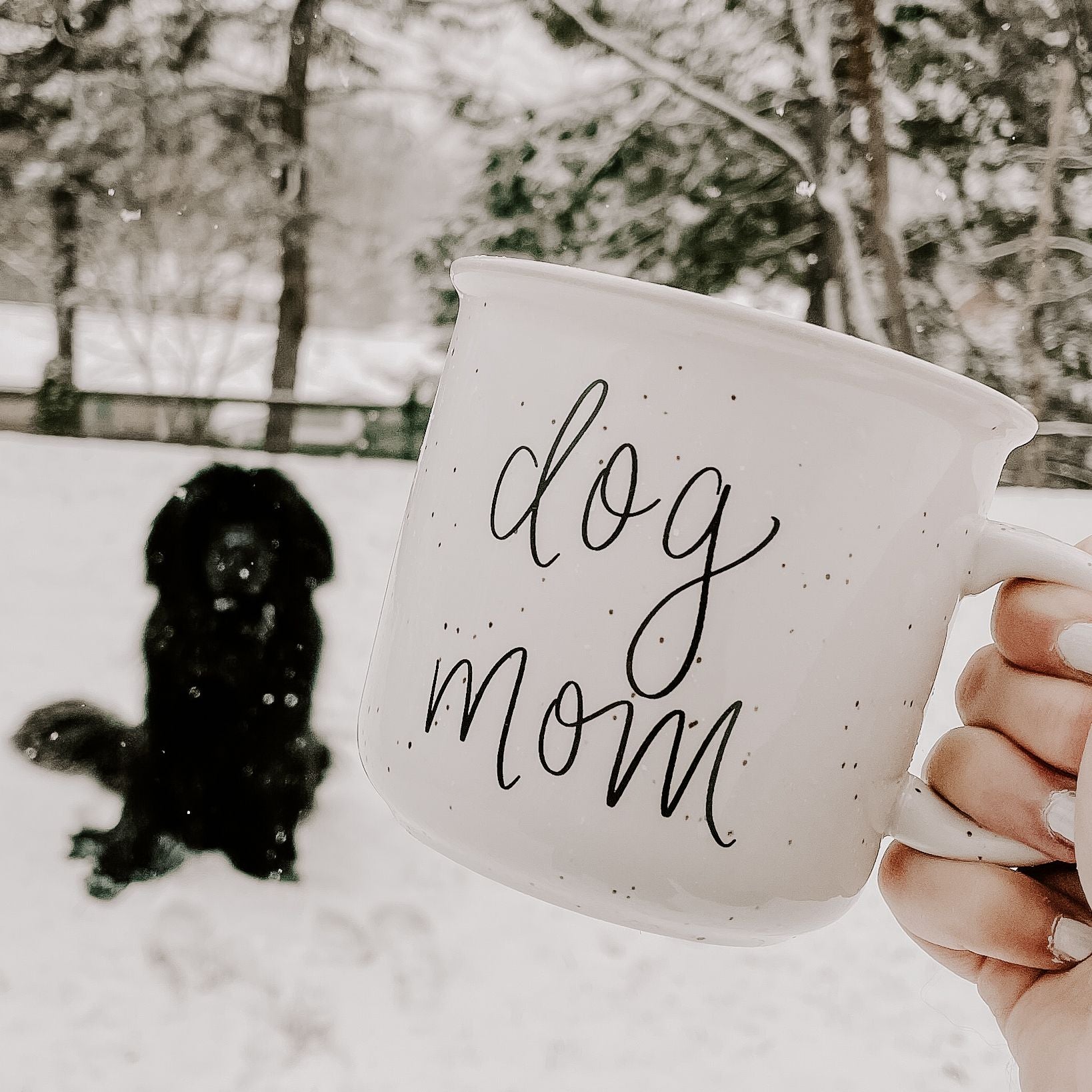 Dog Mom Rustic Coffee Mug
