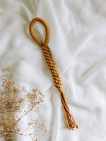 Load image into Gallery viewer, Mustard Macrame Rope Tug Toy
