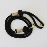 Load image into Gallery viewer, Midnight Black Rope Lead
