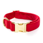 Load image into Gallery viewer, Cranberry Velvet Dog Collar

