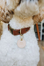 Load image into Gallery viewer, ‘Free Kisses’ Leather Pet Collar Tag
